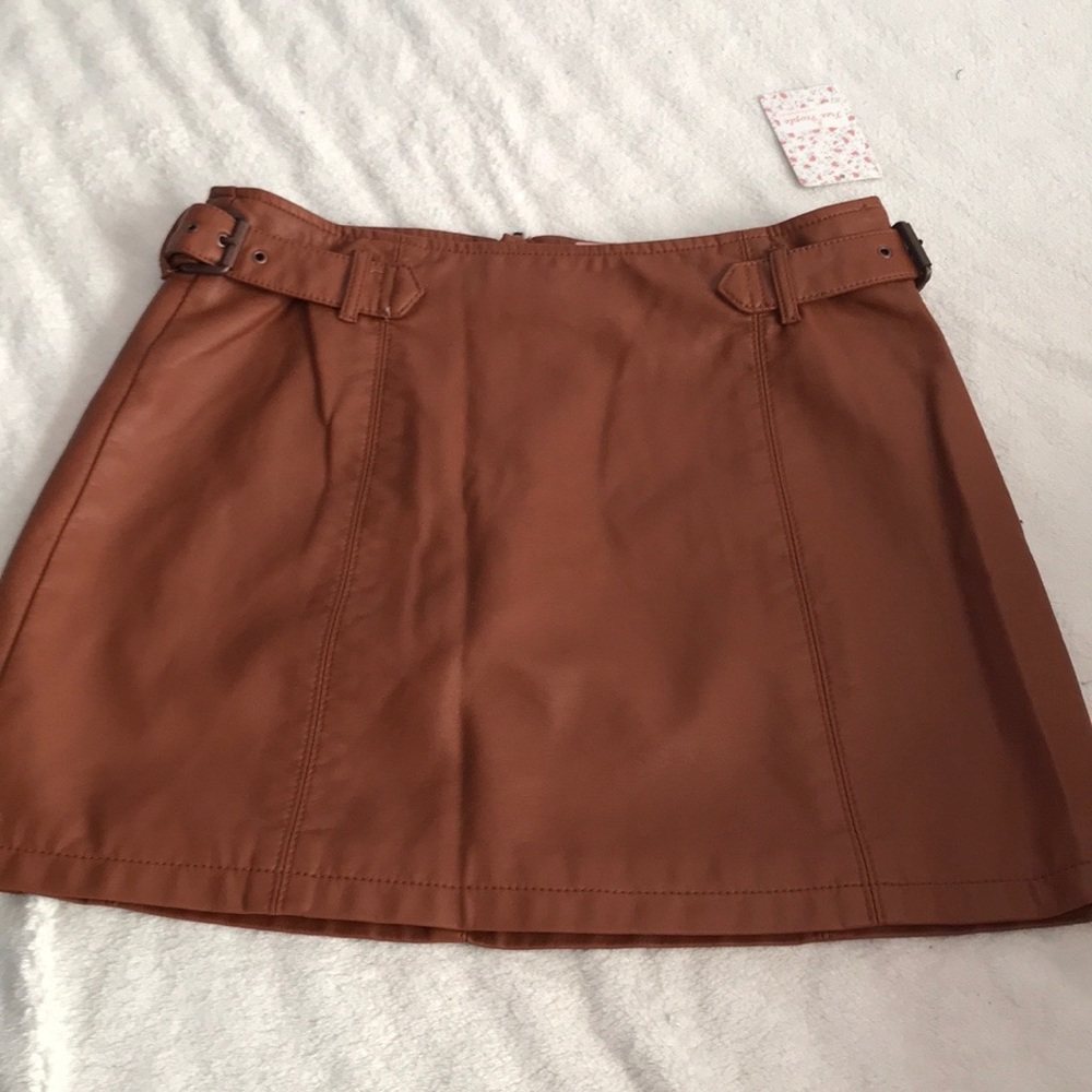 🌹Free People Women's Charli Mini Skirt honey Brown,size 6